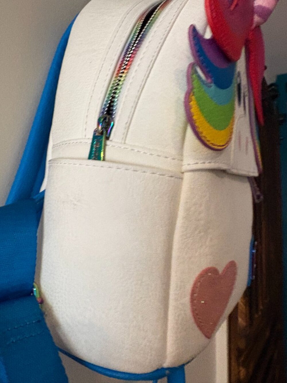 Disney Parks Loungefly Inside Out Rainbow Unicorn Mini Backpack. - Picture 3 of 4